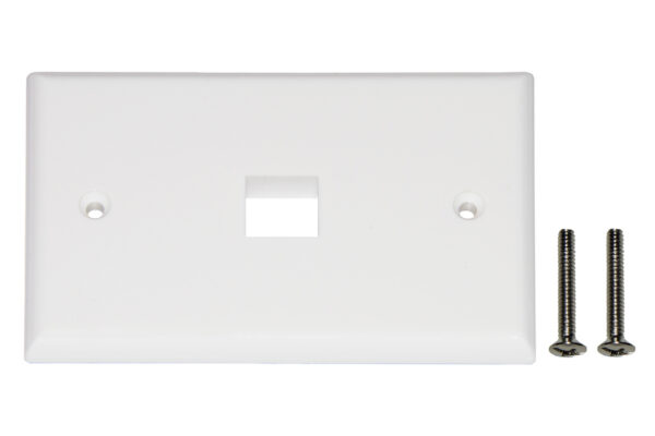 PLACCA PORTA FRUTTI 1 POSIZIONE X JACK UTP/STP COLORE CHIARO
