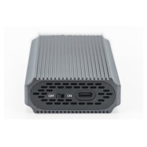 DIGITUS Alloggiamento per disco rigido USB M.2, SSD, esterno, NVMe, 40Gbps, USB 4.0, alluminio, senza attrezzi