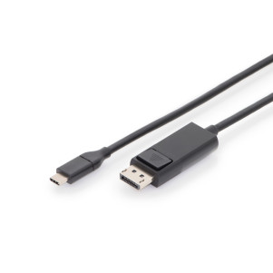 CAVO USB TIPO-C / DISPLAYPORT MASCHIO/MASCHIO 2 MT 4K/60Hz, 32,4 GB NERO