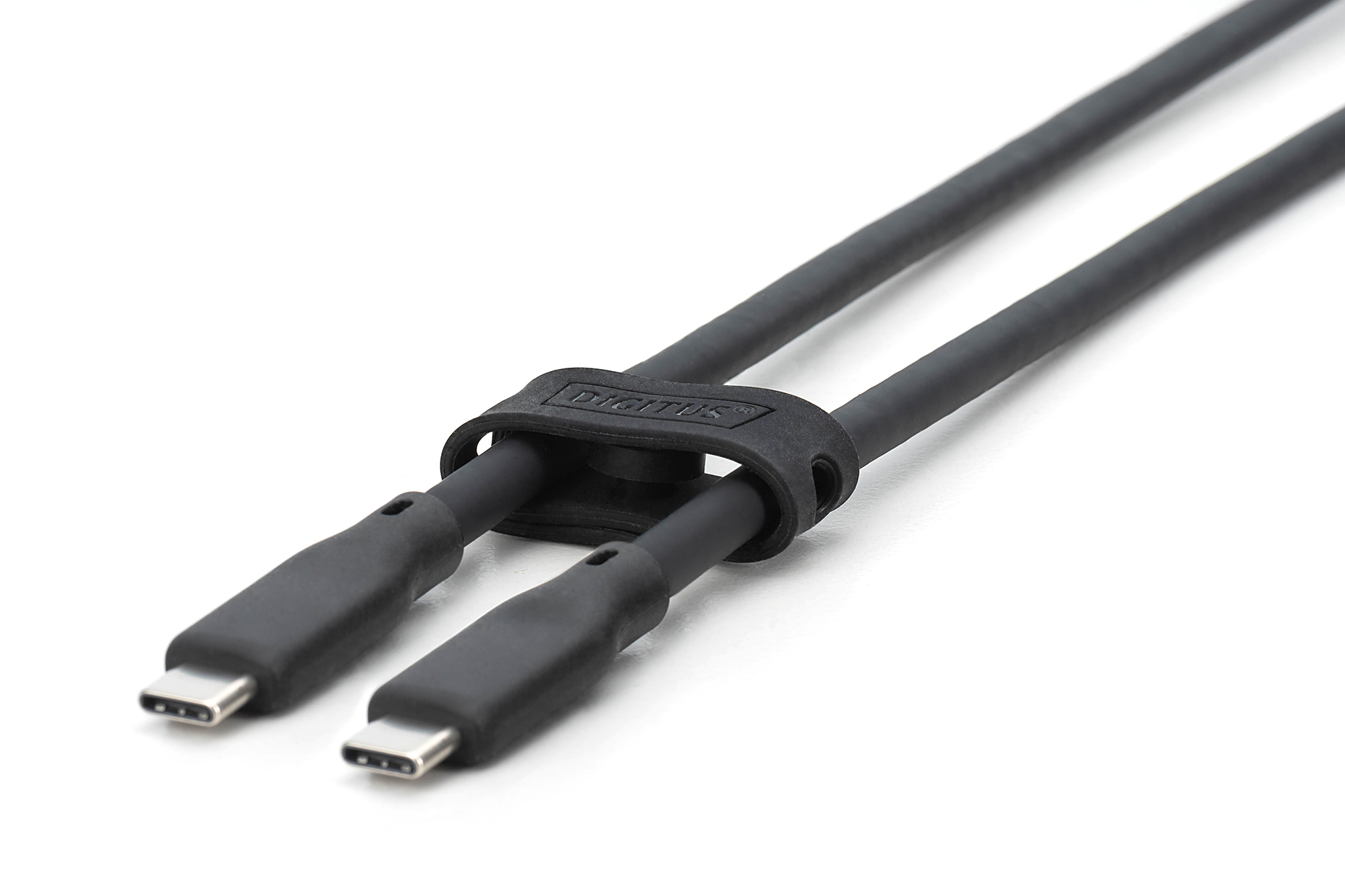 CAVO GUAINA SILICONE USB-C / USB-C 2m, USB 3.2 Gen1, 5G, 4K, 100W, NERO