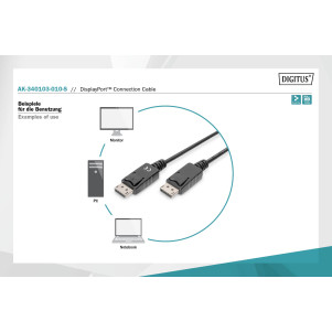 CAVO DISPLAYPORT MASCHIO/MASCHIO MT 1 COLORE NERO