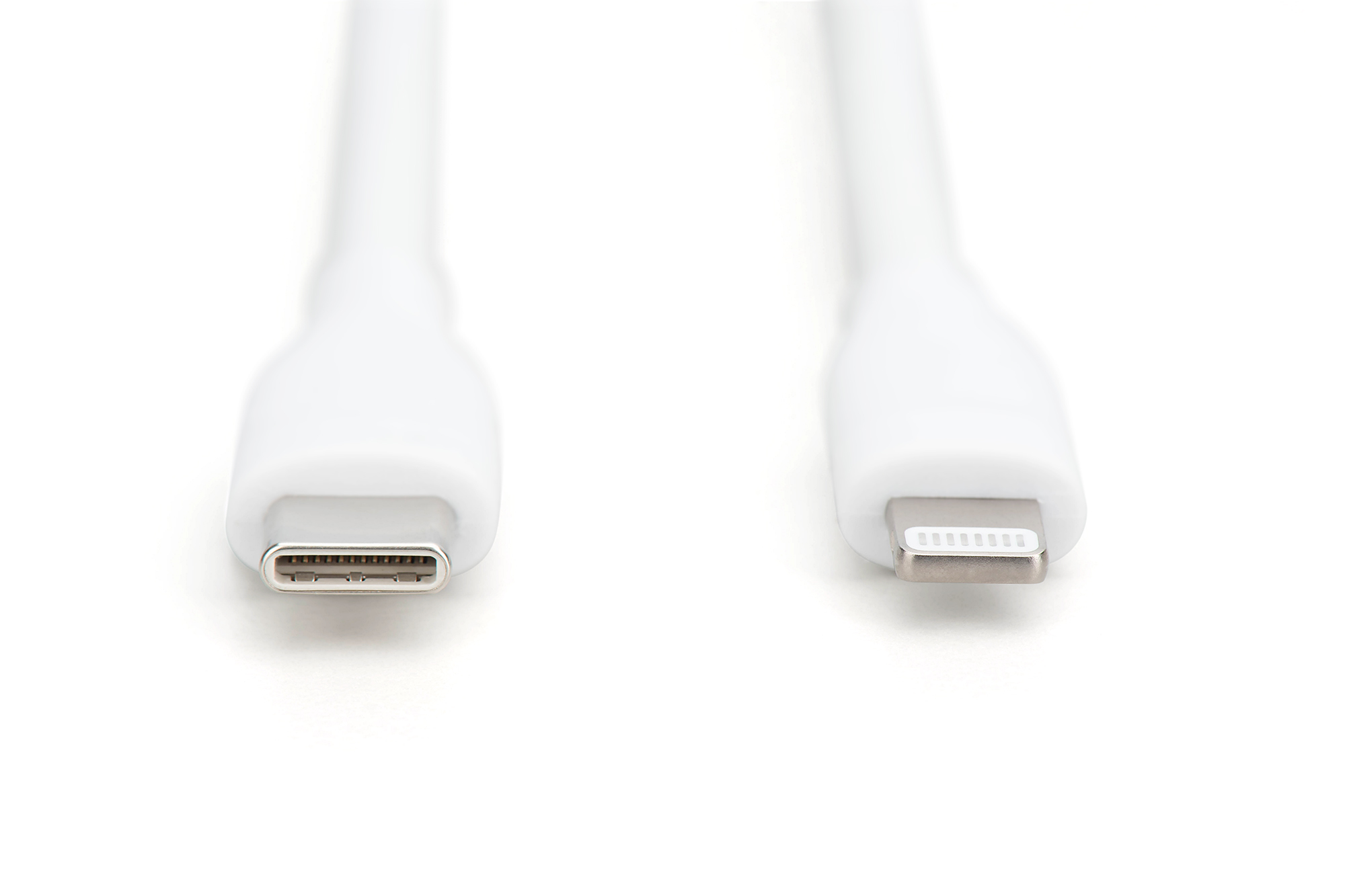 DIGITUS Cavo di connessione in silicone Lightning,USB-C-ightning,2 mt, bianco
