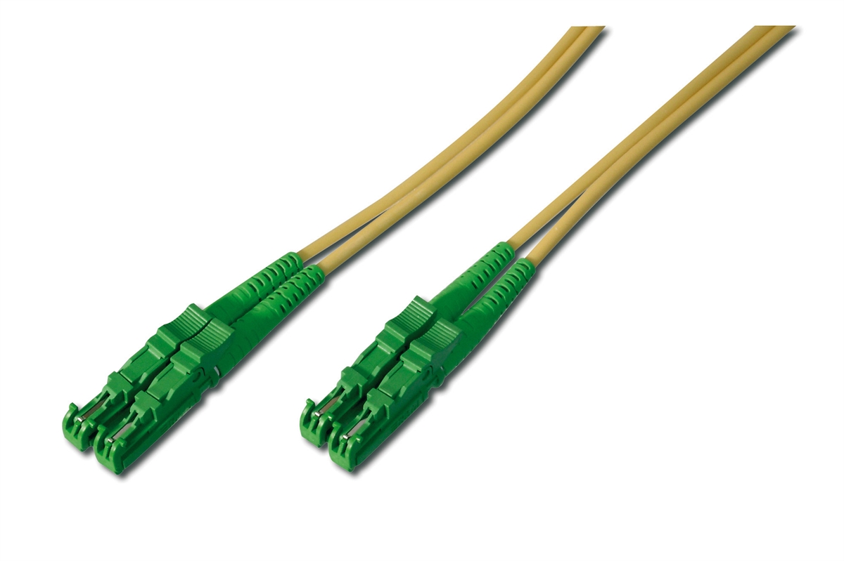 Cavo patch LWL, E2000 (8° APC) su E2000 (8° APC), monomodale 1 mt. colore giallo