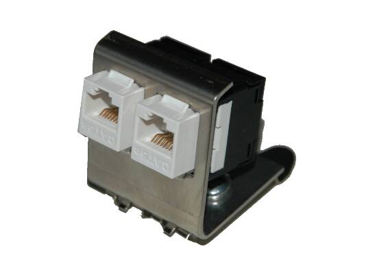 ADATTATORE DIN-RAIL PER 2 MODULI KEYSTONE