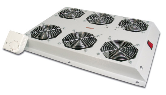 KIT 6 VENTOLE CON TERMOSTATO COLORE GRIGIO CHIARO PER ARMADI LINEA SERVER