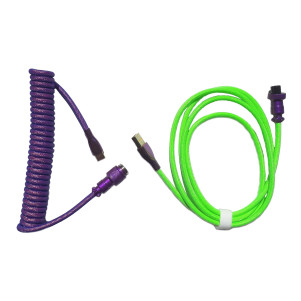 Coppia cavi Aviator viola/verde