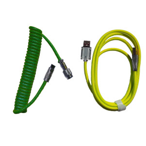 Coppia cavi Aviator verde/giallo RGB
