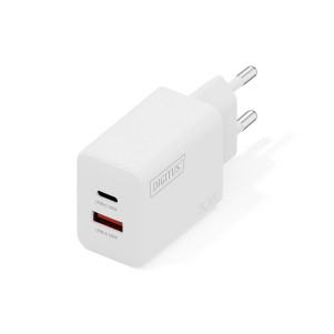 Caricatore USB GaN 30W, 1x USB-C, 1x USB-A