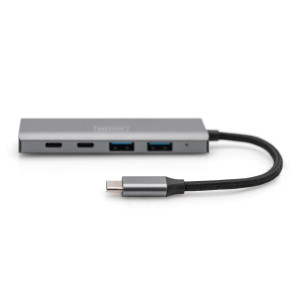 Hub USB-C 4 Porte, 2x USB A + 2x USB-C