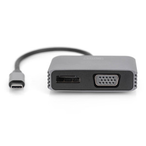 DIGITUS Adattatore grafico USB Type-C™ 4K 2in1 DisplayPort + VGA