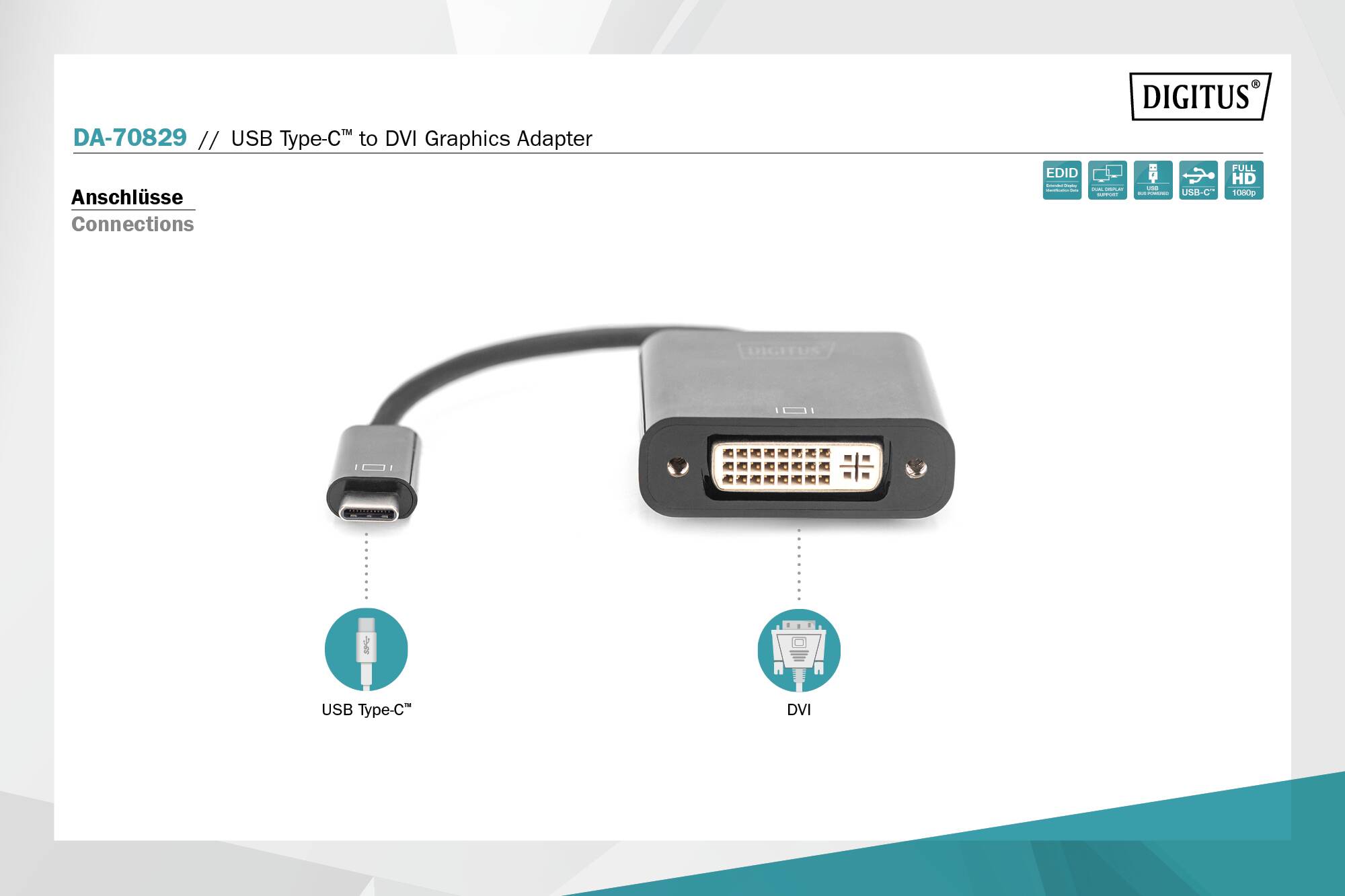 DIGITUS Adattatore grafico da USB Type-C a DVI