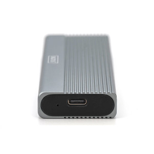 DIGITUS Alloggiamento per disco rigido USB M.2, SSD, esterno, SATA, 6Gbps, USB 3.1 Gen2, alluminio, senza attrezzi