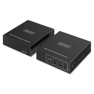 Estensore CAT USB 3.2 Gen1, 5 Gbps, 4 porte: 3x USB-A / 1x USB-C, 100 mt