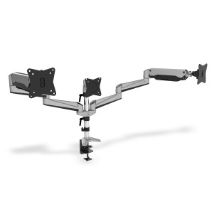 SUPPORTO UNIVERSALE TRIPLO PER LED/LCD DA SCRIVANIA CON MOLLA A GAS