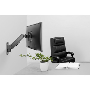 SUPPORTO UNIVERSALE PER MONITOR CON MOLLA A GAS PER INSTALLAZIONE A MURO