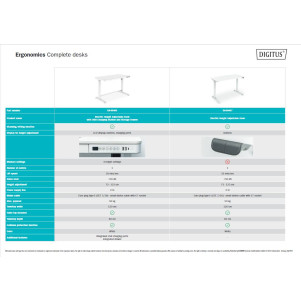 SCRIVANIA DIGITUS REGOLAZIONE ELETTRICA IN ALTEZZA CON POSTAZIONE DI RICARICA USB E CASSETTO