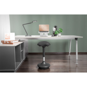 DIGITUS Sgabello ergonomico / sgabello di appoggio, regolabile in altezza con molla a gas