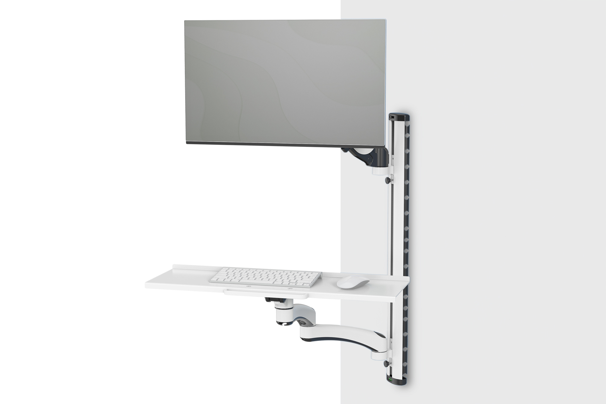 Supporto da muro per posto di lavoro (monitor, tastiera, mouse)