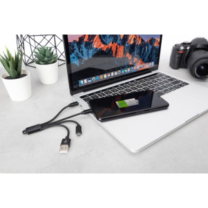 CAVO DI RICARICA 3 IN 1 USB A, Lightning + Micro USB + USB-C DIGITUS CM 15