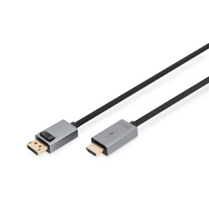 DIGITUS Cavo adattatore DisplayPort 4K, DP - HDMI tipo A mt 1