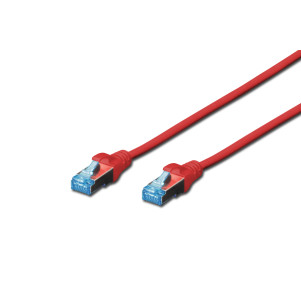 CAVO RETE SCHERMATO SF/UTP IN RAME CAT. 5E COLORE ROSSO MT. 0,5