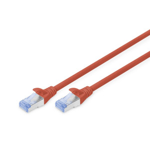 CAVO RETE CAT 5E SCHERMATO SF/UTP COLORE ROSSO MT 2 DIGITUS