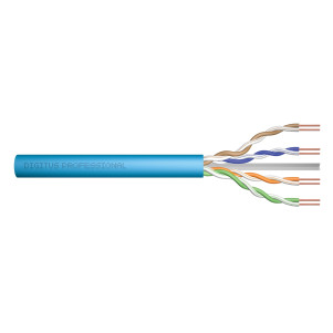 Cavo di installazione U/UTP Cat.6A, 500 mt. simplex, Dca. Colore: blu chiaro