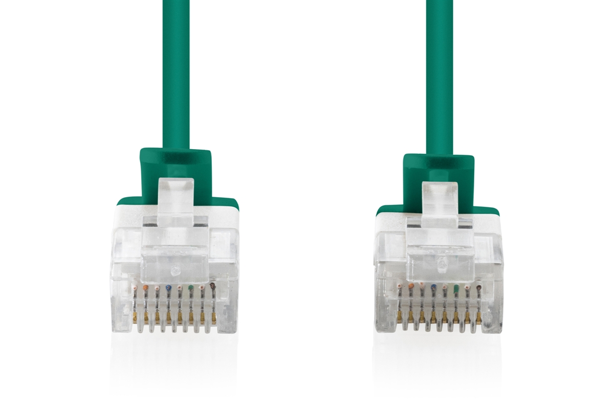 CAVO RETE CAT 6 U-UTP RAME LSZH SLIM 0.3 m, VERDE, 10 PEZZI