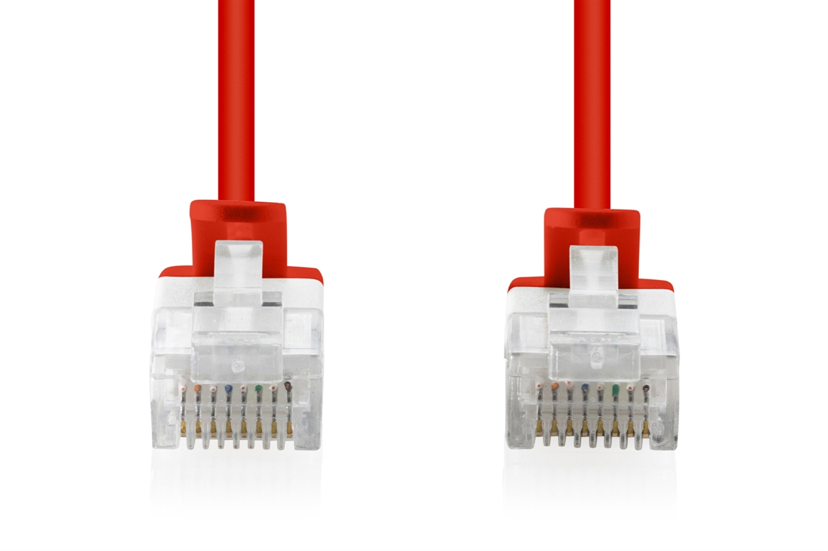 CAVO RETE CAT 6 U-UTP RAME LSZH SLIM 2 m, ROSSO, 10 PEZZI