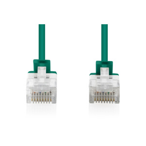 CAVO RETE CAT 6 U-UTP RAME LSZH SLIM 3 m, VERDE