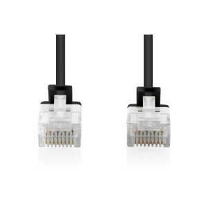 CAVO RETE CAT 6 U-UTP RAME LSZH SLIM 0.3 m, NERO