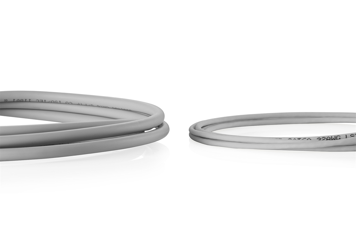 CAVO RETE CAT 6 U-UTP RAME LSZH SLIM 0.3 m, GRIGIO