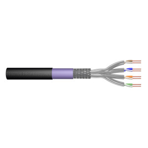 CAVO SOLIDO DOPPIA SCHERMATURA S-FTP PER RETI CATEGORIA 7 MATASSA MT 100 GUAINA PE PER INSTALLAZIONI ESTERNE O SOTTERRANEE