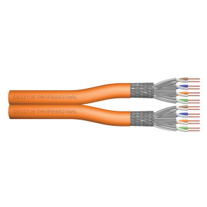 DIGITUS Cavo di installazione per reti duplex CAT 7A, S/FTP, AWG 22/1, FRNC-C; LSZH-3 matassa mt 500