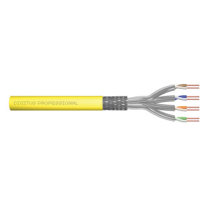 Cavo di installazione CAT 7A S/FTP, 1000 mt. simplex, B2ca.Colore: GIALLO