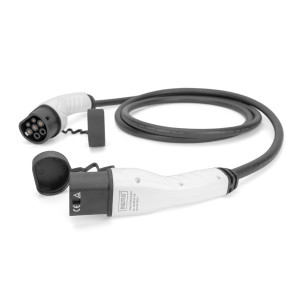 CAVO RICARICA PER AUTO ELETTRICA MONOFASE 240V, 32A, 7,5 MT TYPE 2 - TYPE 2 DIGITUS