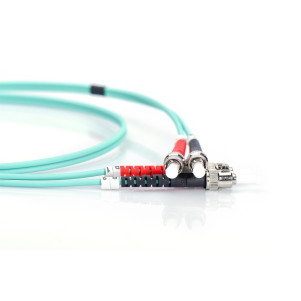 Cavo patch LWL multimodale OM 3, ST/ST  colore acqua 3 mt.