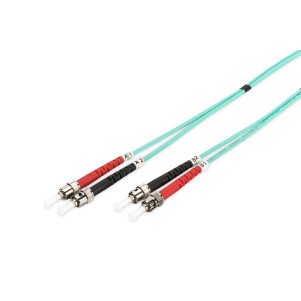 Cavo patch LWL multimodale OM 3, ST/ST  colore acqua 5 mt