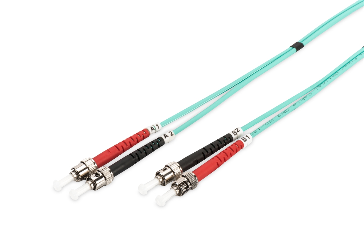 Cavo patch LWL multimodale OM 3, ST/ST  colore acqua 5 mt