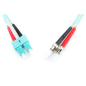 Cavo patch LWL multimodale OM 3, ST/SC  colore acqua 3 mt.