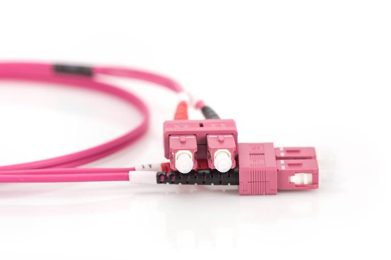 CAVO FIBRA OTTICA SC A SC MULTIMODE DUPLEX 50/125 MT.2 OM4