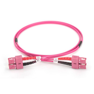 CAVO FIBRA OTTICA SC A SC MULTIMODE DUPLEX 50/125 MT.10 OM4