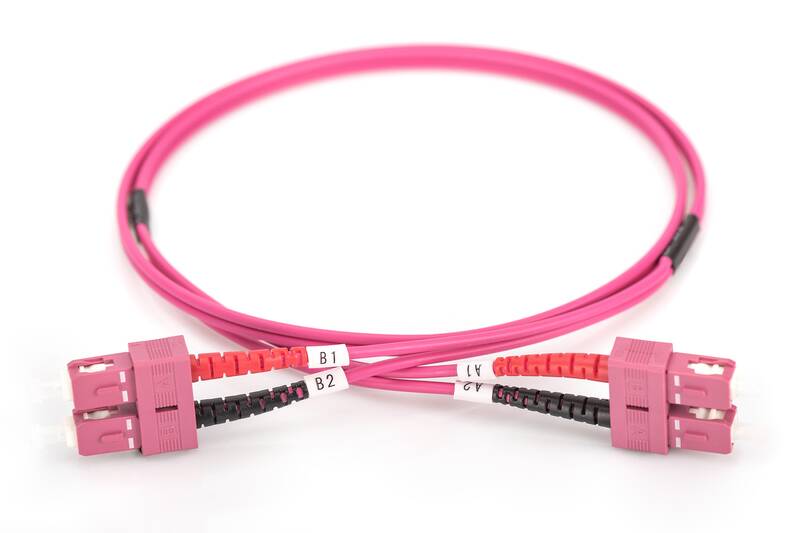 CAVO FIBRA OTTICA SC A SC MULTIMODE DUPLEX 50/125 MT.10 OM4