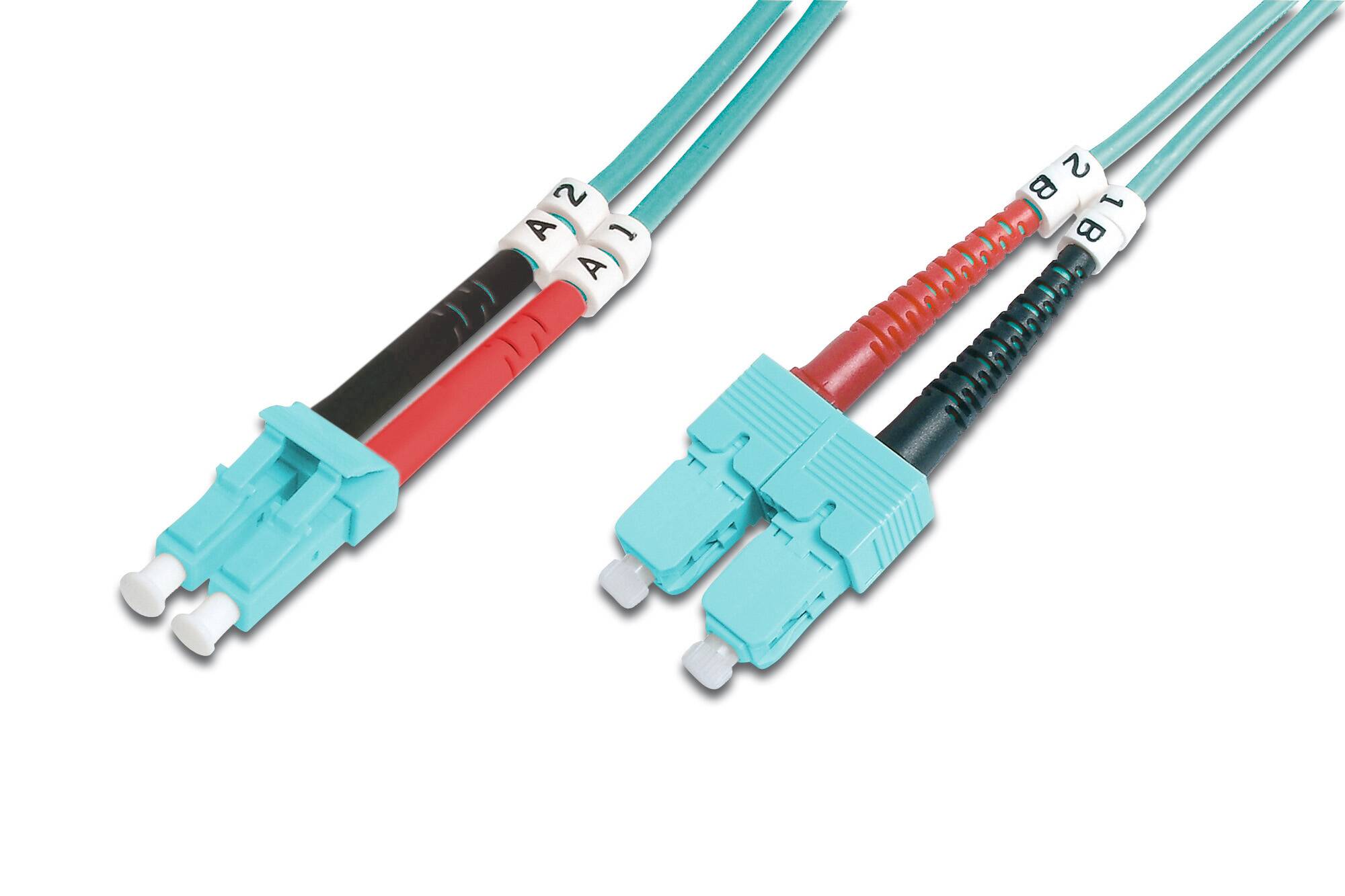 CAVO FIBRA OTTICA LC A SC MULTIMODE DUPLEX 50/125 MT.1 OM3