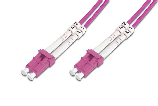 CAVO FIBRA OTTICA LC A LC MULTIMODE DUPLEX 50/125 MT.3 OM4