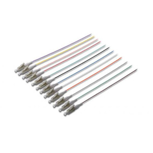 SET 12 CAVI PIGTAIL FIBRA OTTICA COLORATI CONNETTORI LC OM3 50/125 UPC SIMPLEX