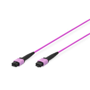 DIGITUS CAVO FIBRA OTTICA MPO, femmina OM4, MM 50/125, 3m, Metodo A, viola