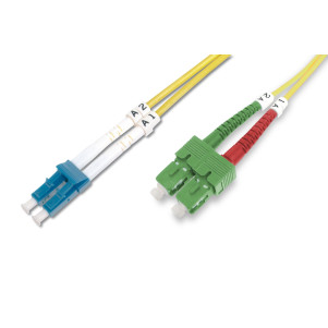 Cavo Patch monomodale fibra ottica K SC (APC) su LC (PC) 1 mt. colore giallo