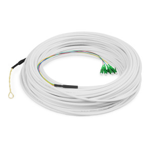 DIGITUS Cavo di discesa FTTH, monomodale, 4 fibre, 4 LC/APC, 50 m