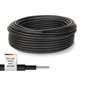 DIGITUS covo solare da installazione 20m, 6mm nero, cavo FV 1500V DC, resistente ai raggi UV e alle intemperie